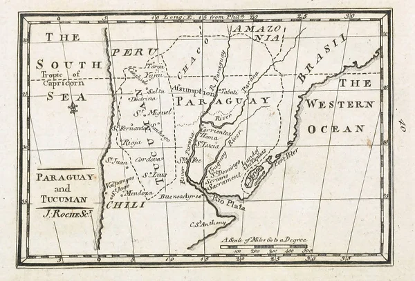 Vecchia Mappa Incisione Immagine — Foto Stock