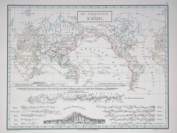 Atlas Infográficos Imagem Antiga — Fotografia de Stock