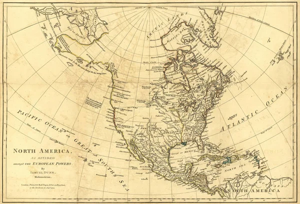 Retro Nos Mapa Grabado — Foto de Stock