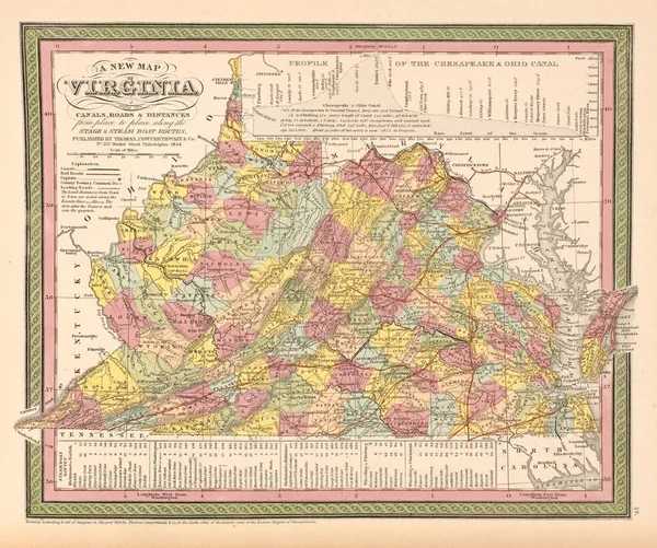 Old Map Engraving Image — Stock Photo, Image