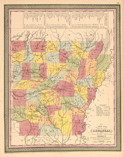 Old Map Engraving Image — Stock Photo, Image