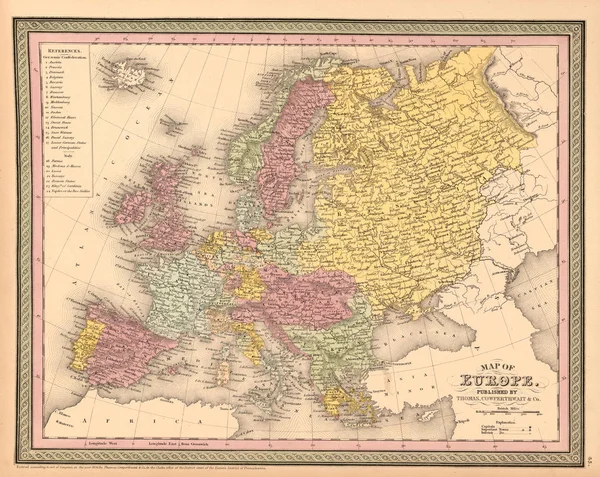 Alte Landkarte Gravurbild — Stockfoto