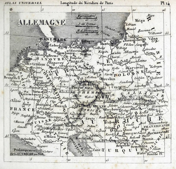 Old map. Engraving image