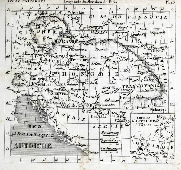 Stara Mapa Grawerowanie Obrazu — Zdjęcie stockowe