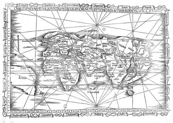 Viejo Mapa Imagen Grabado — Foto de Stock