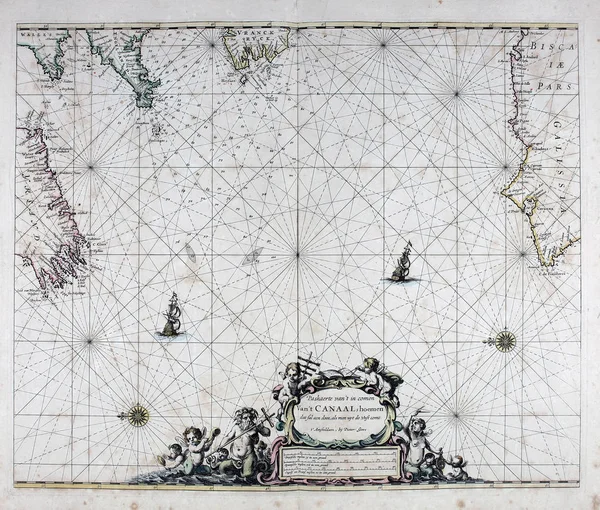 Ancient Navigation Map Retro Image — Stock Photo, Image