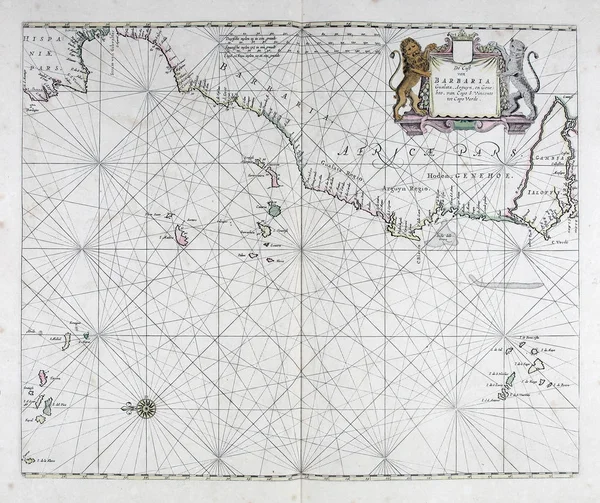 Eski Navigasyon Haritası Retro Görüntü — Stok fotoğraf