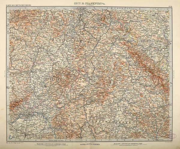 Mappa Del Reich Tedesco Vecchia Illustrazione — Foto Stock