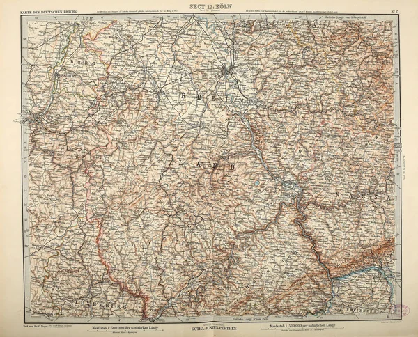 Alman Reich Haritası Eski Illustration — Stok fotoğraf