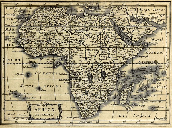 Vecchia Mappa Incisione Immagine — Foto Stock