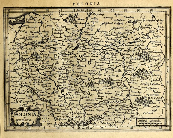 Stara Mapa Grawerowanie Obrazu — Zdjęcie stockowe