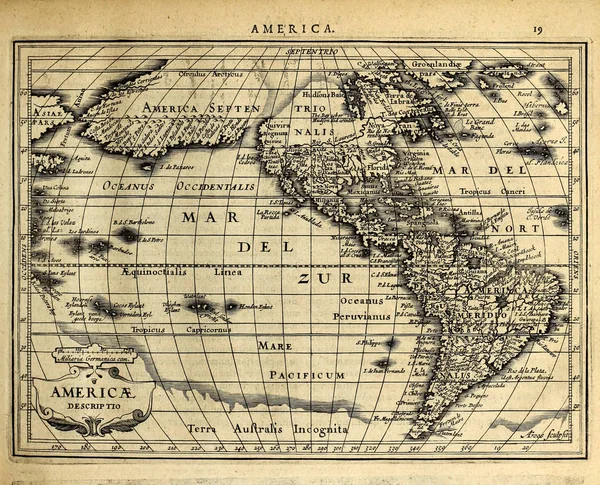 Old Map Engraving Image — Stock Photo, Image
