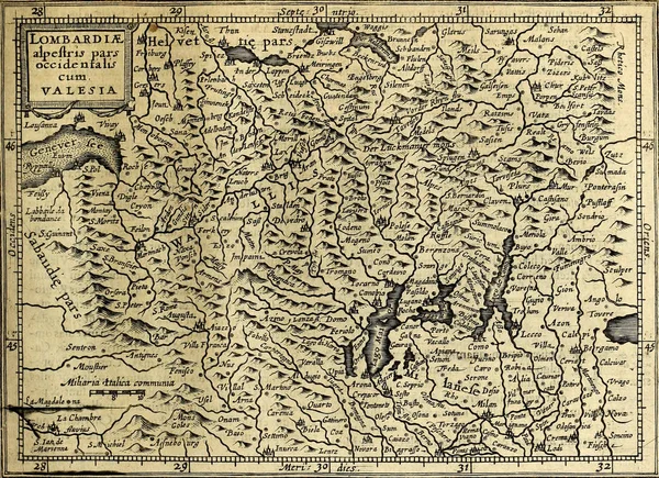 Stará Mapa Rypání Obrázku — Stock fotografie