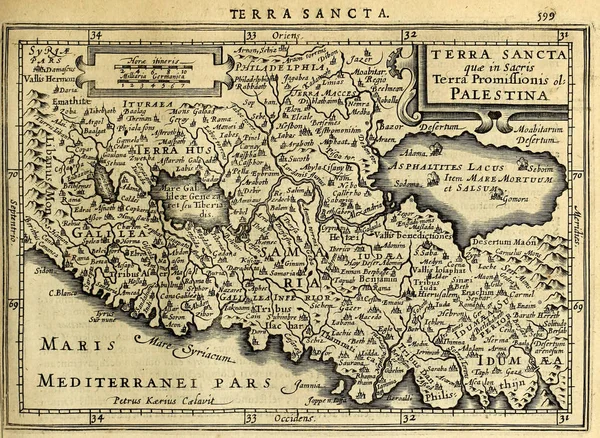 Stara Mapa Grawerowanie Obrazu — Zdjęcie stockowe