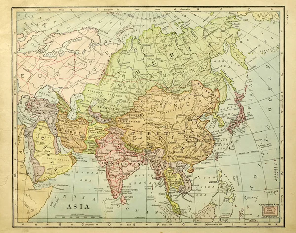 Vecchia Mappa Incisione Immagine — Foto Stock