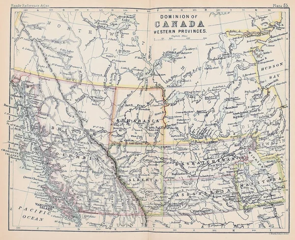 Vecchia Mappa Incisione Immagine — Foto Stock