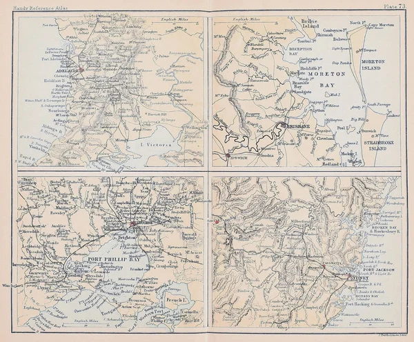 Stara Mapa Grawerowanie Obrazu — Zdjęcie stockowe