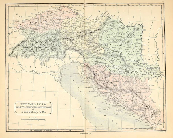 Old map. Engraving image