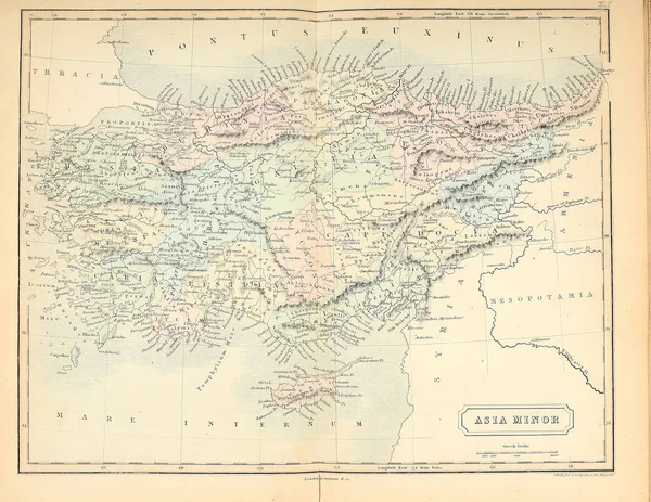 Παλιός Χάρτης Εικόνα Χάραξης — Φωτογραφία Αρχείου
