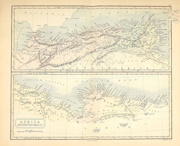 Old Map Engraving Image Stock Image