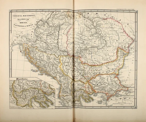 Stara Mapa Grawerowanie Obrazu — Zdjęcie stockowe