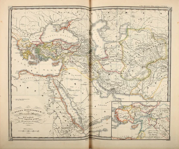 Vecchia Mappa Incisione Immagine — Foto Stock