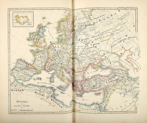 Stara Mapa Grawerowanie Obrazu — Zdjęcie stockowe