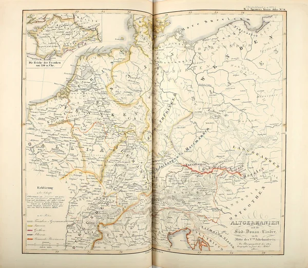 Stará Mapa Rypání Obrázku — Stock fotografie