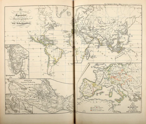 Stara Mapa Grawerowanie Obrazu — Zdjęcie stockowe