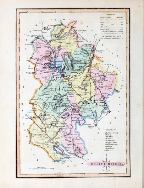 Mapa Anglie Walesu — Stock fotografie