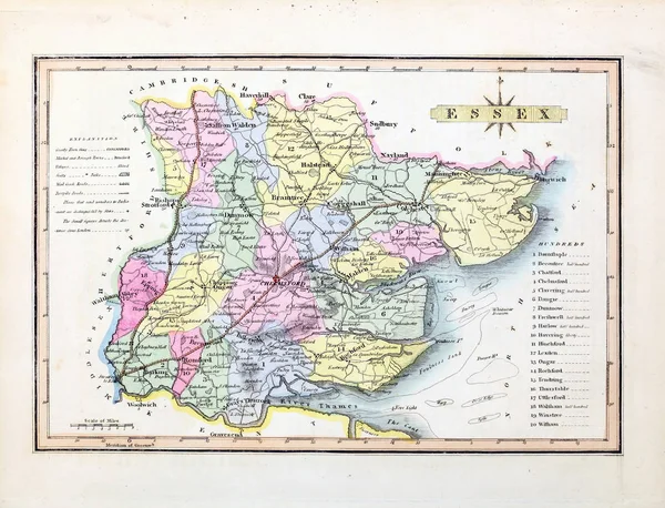 イングランドとウェールズの地図 — ストック写真