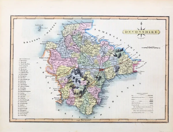 Χάρτης Αγγλίας Και Ουαλίας — Φωτογραφία Αρχείου