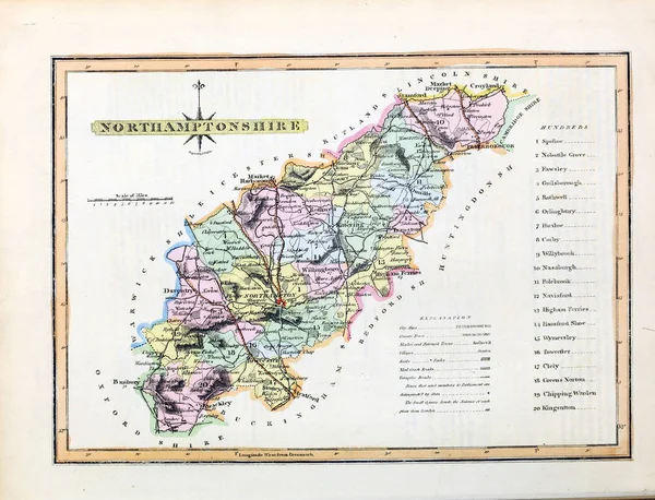 イングランドとウェールズの地図 — ストック写真