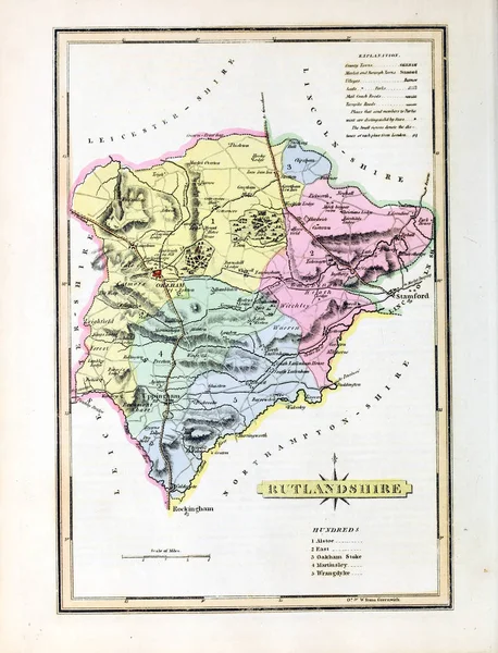 Karta Över England Och Wales — Stockfoto