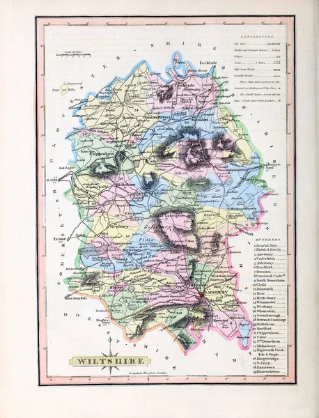 Karta Över England Och Wales — Stockfoto