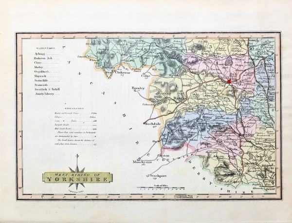 Mapa Anglii Walii — Zdjęcie stockowe