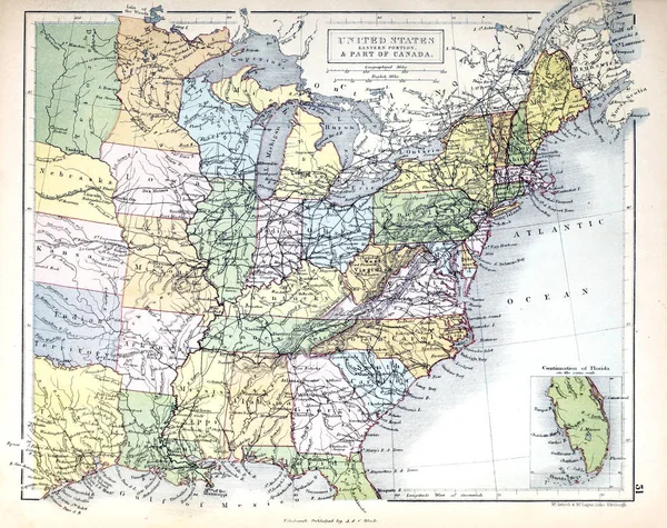 Vecchia Mappa Immagine Retrò — Foto Stock