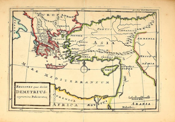 Vecchia Mappa Immagine Retrò — Foto Stock