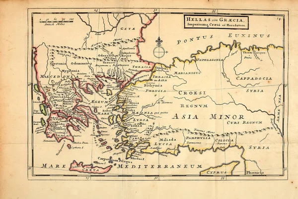 Stara Mapa Retro Obraz — Zdjęcie stockowe