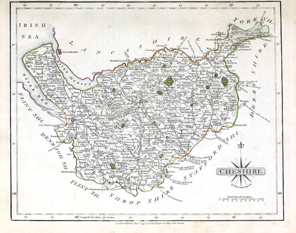 Stara Mapa Retro Obraz — Zdjęcie stockowe