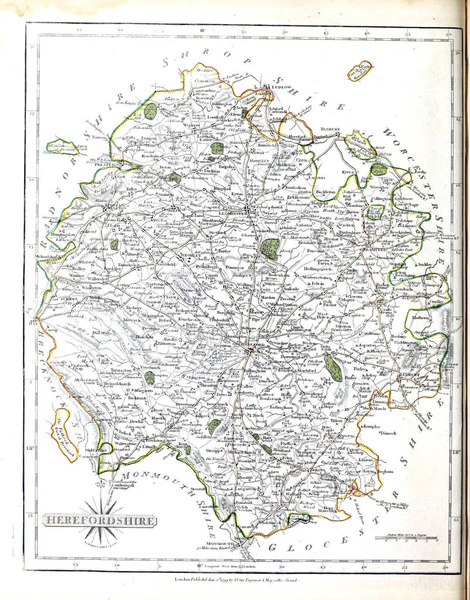 Velho Mapa Imagem Retrô — Fotografia de Stock