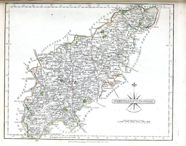 Stara Mapa Retro Obraz — Zdjęcie stockowe