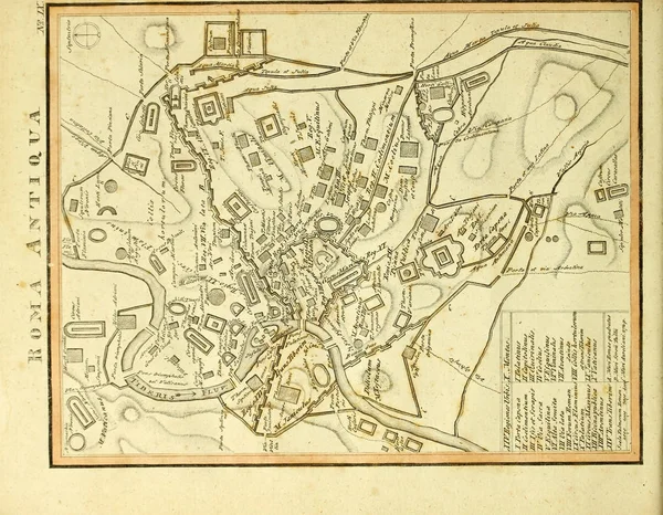 Mappa Vecchia Retrò Incisione Immagine — Foto Stock