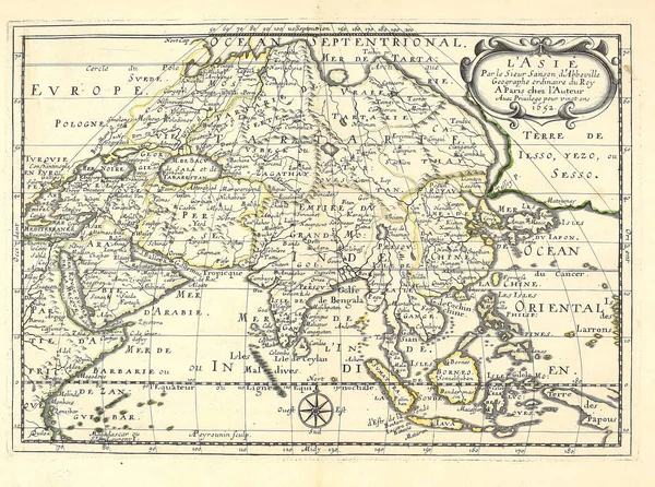 Stara Mapa Ilustracja Grawerowania — Zdjęcie stockowe