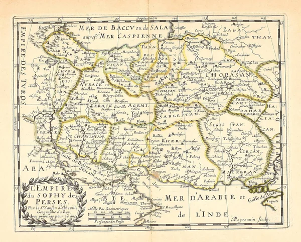 Старая Карта Гравировальная Иллюстрация — стоковое фото