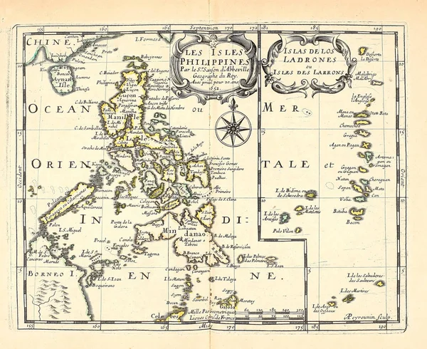 Velho Mapa Ilustração Gravura — Fotografia de Stock