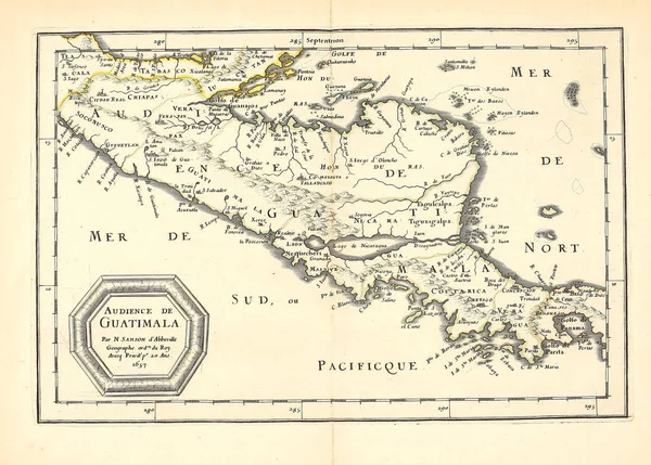 Παλιός Χάρτης Απεικόνιση Χάραξης — Φωτογραφία Αρχείου