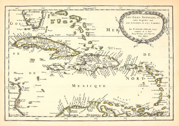 Stará Mapa Ryté Ilustrace — Stock fotografie