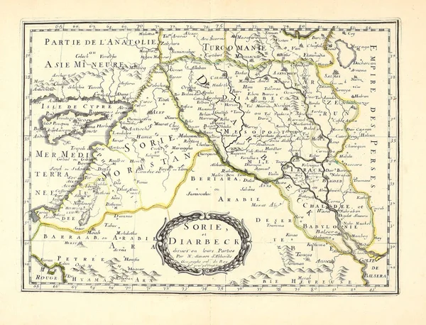 Old Map Engraving Illustration Stock Picture