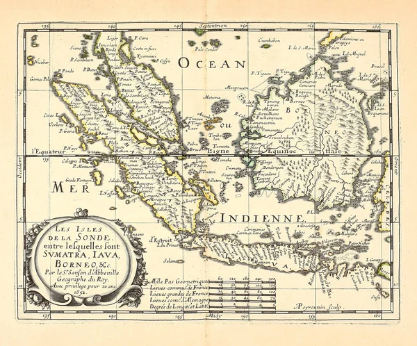 Old Map Engraving Illustration — Stock Photo, Image